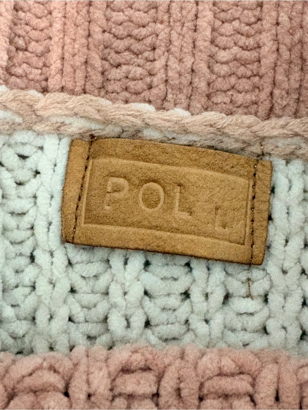 POL High Up in the Sky Knit Oversized Sweater Sz L Colorblock EUC - Picture 6 of 12